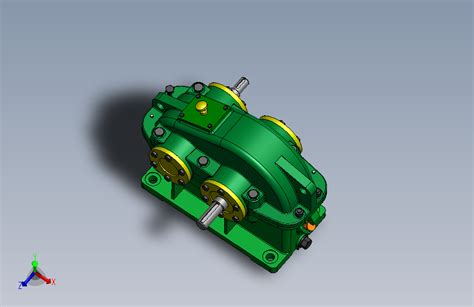 一级齿轮减速器模型solidworks 2010模型图纸下载 懒石网