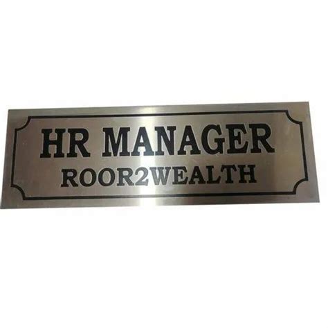 Etched Stainless Steel Nameplate Mm Grade Ss At Rs Square Inch