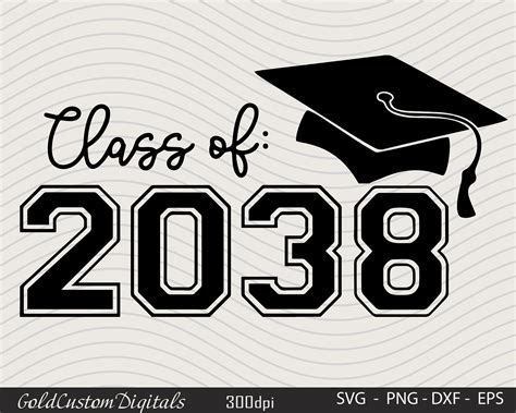 Graduation Cap Svg Class Of 2038 Svg 2038 Graduation Svg Etsy Singapore