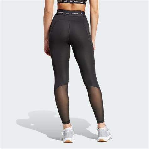 Adidas Techfit Stash Pocket Full Length Leggings Black Adidas Australia