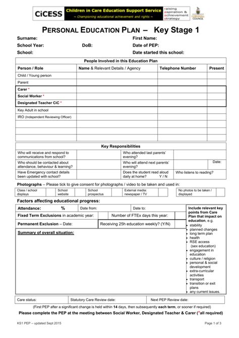 Individual Education Plan Iep Template Edit Fill Sign Online A23