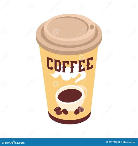 Isometric Coffee Cup Stock Vector Illustration Of Design 261727081