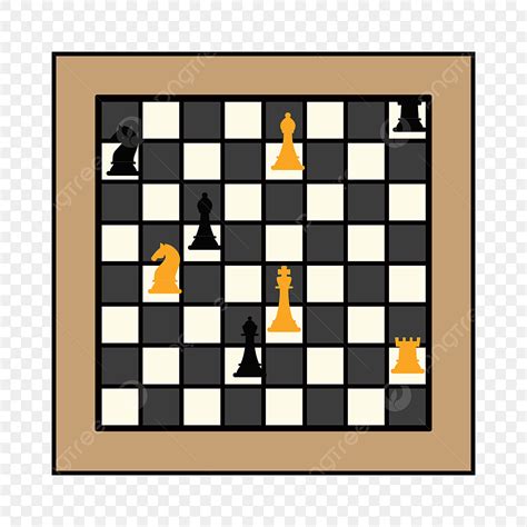 Chess Board Games Vector Hd Images, Cartoon Brown Chess Board, Cartoon ...