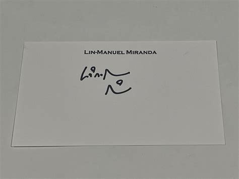 Lin Manuel Miranda Authentic Hand Signed Autographed 3x5 Index Etsy