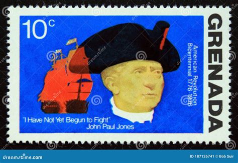 Unused Postage Stamp Grenada John Paul Jones Editorial Photo