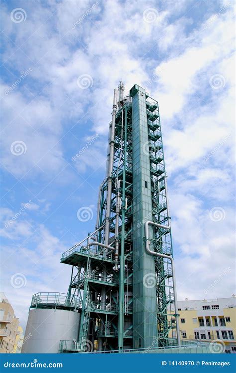 Old Oil Refinery Tower Stock Photo Image Of Petrol Economy 14140970