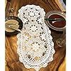 Amazon Janef White Handmade Crochet Doilies Cotton Table Runner