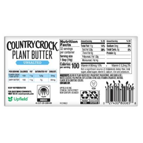 Country Crock Dairy Free Vegan Plant Butter Unsalted, 16 oz - Kroger