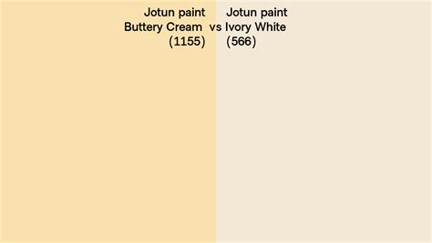 Jotun Paint Buttery Cream Vs Ivory White Side By Side Comparison