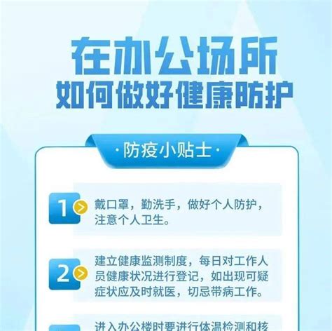 防疫科普丨办公场所如何做好健康防护？指南来啦！韩硕杨扬顾宏斌