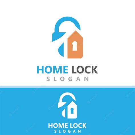 Premium Vector Home Lock Creative Logo Design Security Key Protection