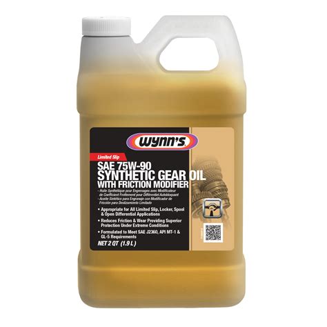 Sae W Synthetic Gear Oil With Limited Slip Friction Modifier Oz