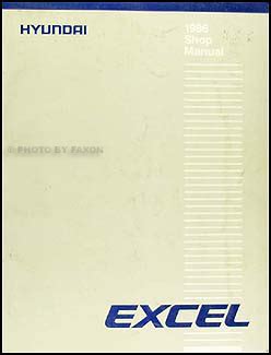 1986 Hyundai Excel Repair Manual Original