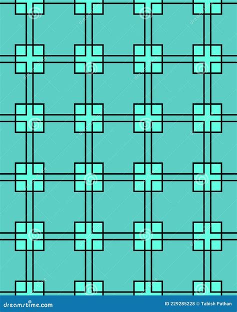 Seamless Blue Pattern Decorative Wallpaper Stock Illustration