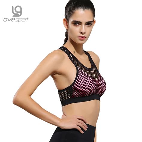 Ovesport Womens Yoga Push Up Sports Bra Gym Running Padded Bras