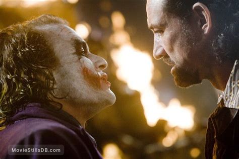 The Dark Knight - Publicity still of Heath Ledger & Ritchie Coster