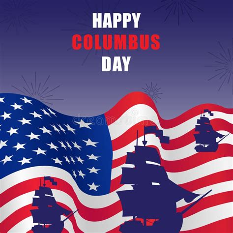 Happy Columbus Day Vector Illustration Stock Vector Illustration Of