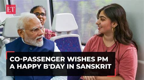 Narendra Modi Birthday Delhi Metro Co Passenger Wishes Pm On His 73rd Bday In Sanskrit Watch