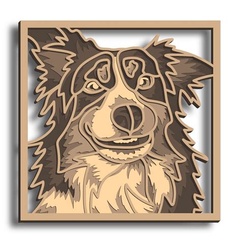 Border Collie Multilayer Svg Digital File Border Collie Laser File