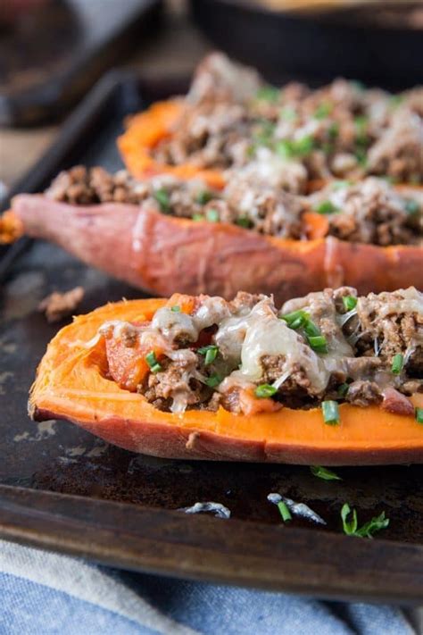 Taco Stuffed Sweet Potatoes The Roasted Root