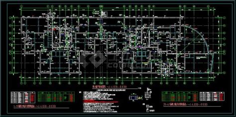 某带人防高层住宅楼结构cad施工图纸（含设计说明）土木在线