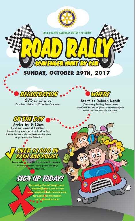 Road Rally Casa Grande Daybreak Rotary Club