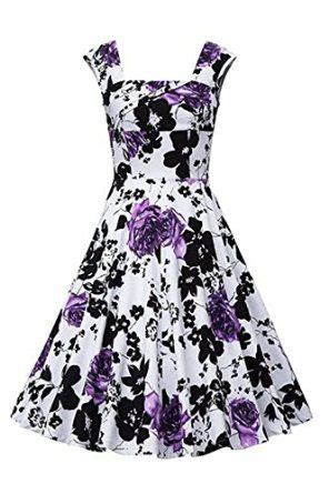 KILOLONE Womens 1950s Plus Size Dresses Christmas Party Vintage Retro