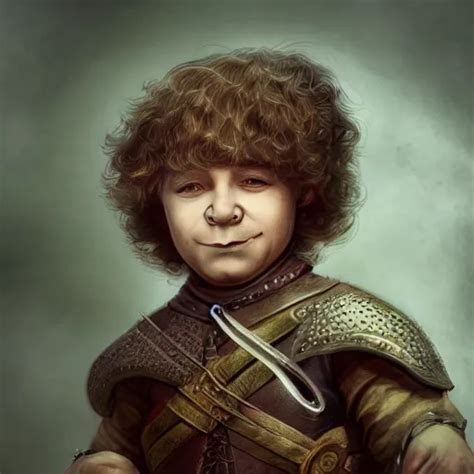 Realistic Portrait Of A Halfling Male Happy Bard Stable Diffusion