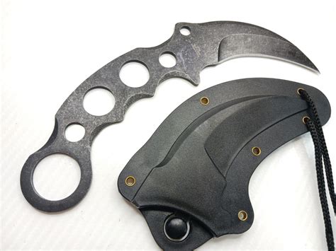 Karambit Full Tang Concealed Carry Fixed Blade Neck Knife