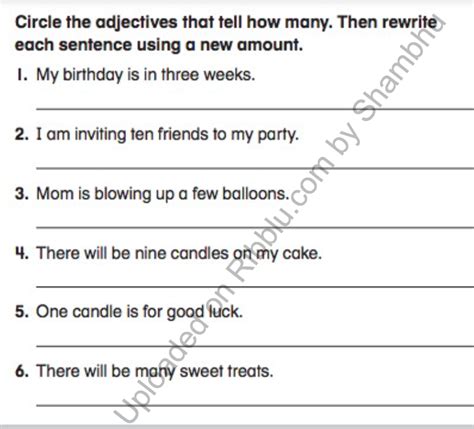 Adjective Worksheets for Class 2 with Answers | PDF