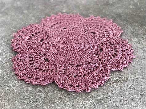 Crochet Round Placemats Set Of Round Placemats Crochet Etsy Israel