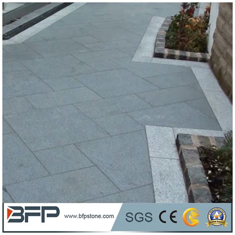 Wholsale Chinese Dark Grey Granite G Flamed Granite Pavers For