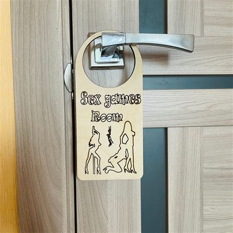 Do Not Disturb Wooden Door Hanger Sex Game Room Sign Door Etsy