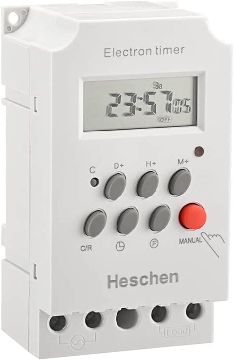 Heschen Minuterie électronique programmable hebdomadaire à Affichage