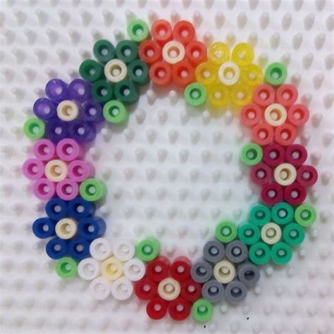 Flower Wreath Hama Beads Perler Beads Designs Hama Beads Design