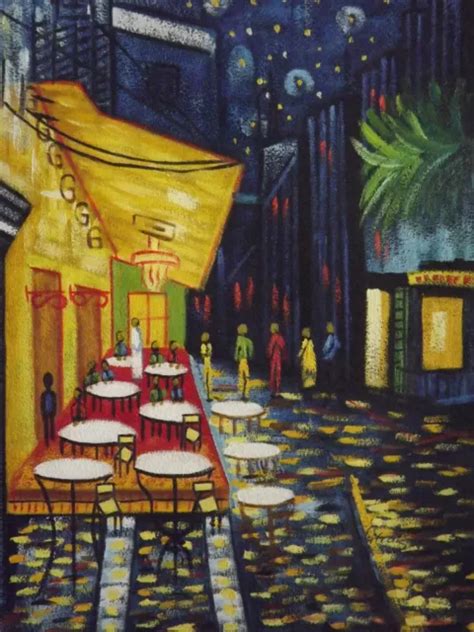 VINCENT VAN GOGH Cafe Terrace At Night Large Oil Painting Canvas