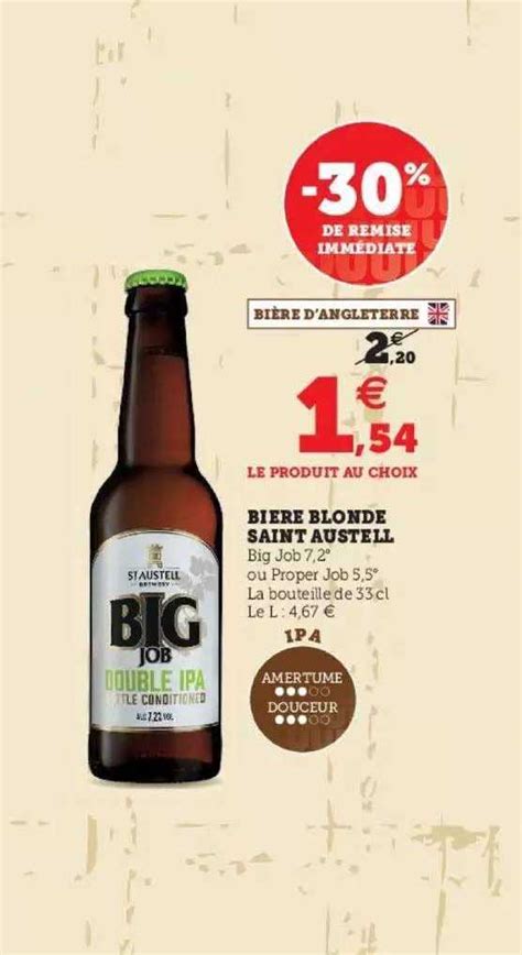 Promo Bière Blonde Saint Austell chez Hyper U iCatalogue fr