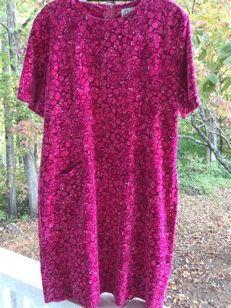 Vintage Lilly Pulitzer Hot Pink Velvet Dress S Etsy