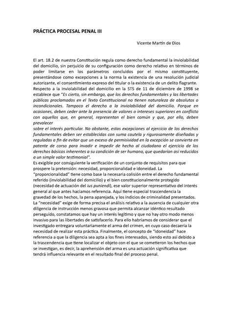 PRÁ Ctica Procesal Penal III PRÁCTICA PROCESAL PENAL III Vicente