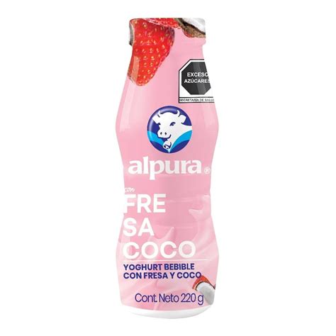 Yoghurt Bebible Alpura Fresa Y Coco 220 G Walmart