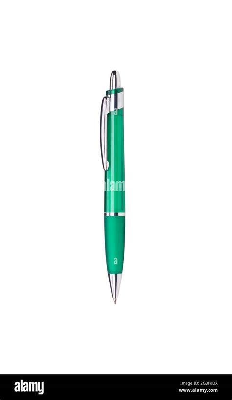 Green Pen Isolated With Path On White Stock Photo Alamy