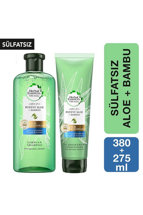 Herbal Essences Sülfatsız Güç ve Nem Aloe Bambu Şampuan 380 ml Saç