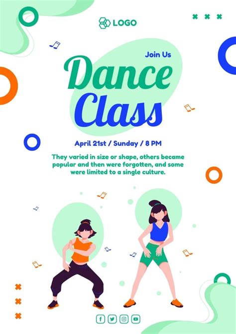 Design for free this Hand-drawn Dance Class Join Us Poster template