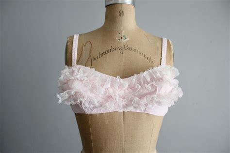 S Vintage Pink Ruffle Bikini Swimsuit Etsy