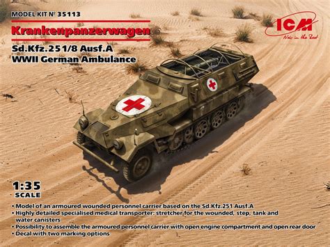 Scalehobbyist Sd Kfz 251 8 Ausf A Krankenpanzerwagen By ICM Models