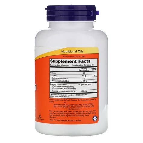 Масло Вечерней Примулы Now Foods - купить NOW Evening Primrose Oil 500 ...