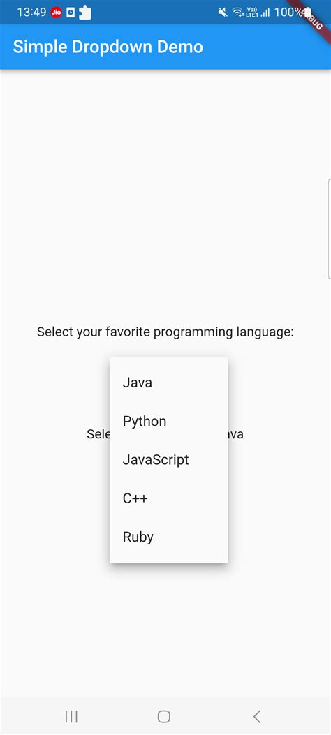 The Dropdownbutton Widget In Flutter Tech Android Network