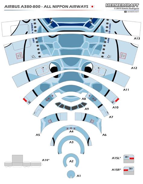 Ana A380 Papercraft Airbus Paper Models Paper Crafts