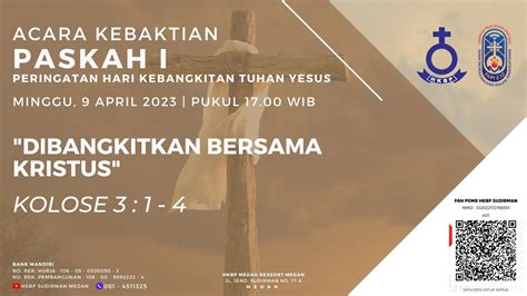 Live Ibadah Minggu Paskah I HKBP Medan Sudirman Minggu 9 April 2023