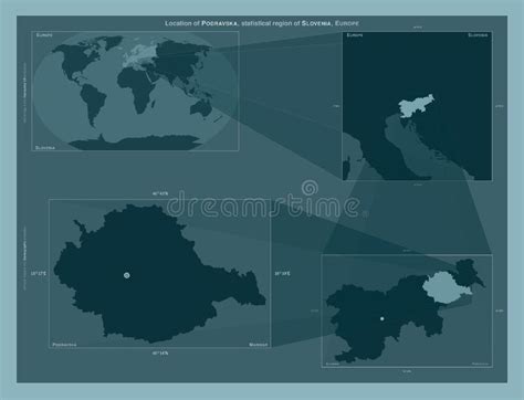 Podravska Slovenia Described Location Diagram Stock Illustration